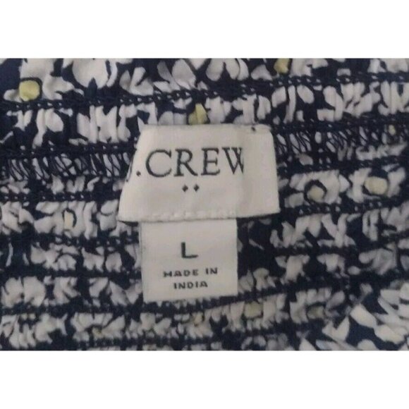 J. Crew Puff Sleeve Smocked Peplum Blouse - Picture 5 of 9